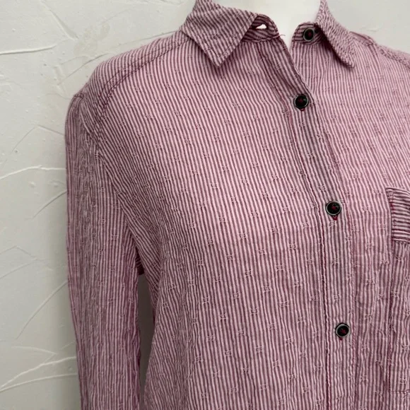 Free People No Limits Stripe Stretch
Cotton Shirt - Picture 7 of 16